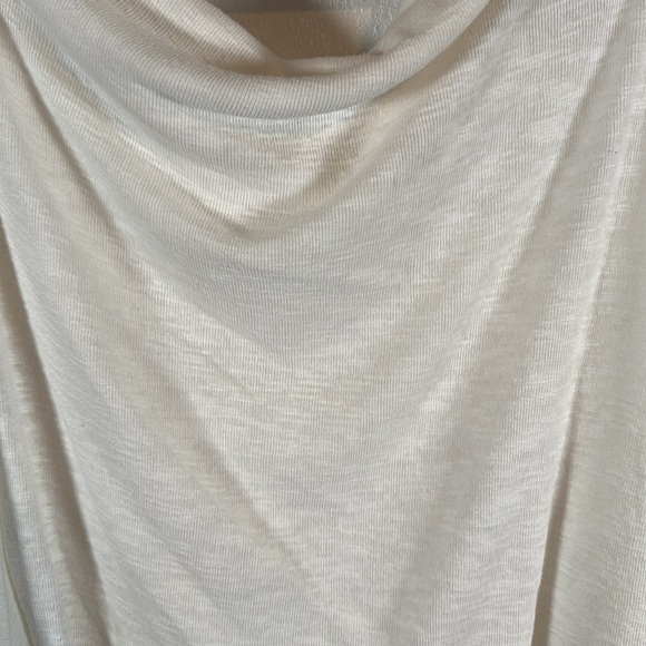 We the Free White Ribbed Slub Cotton Off the Shoulder Long Sleeve Top Size Large - Picture 2 of 6